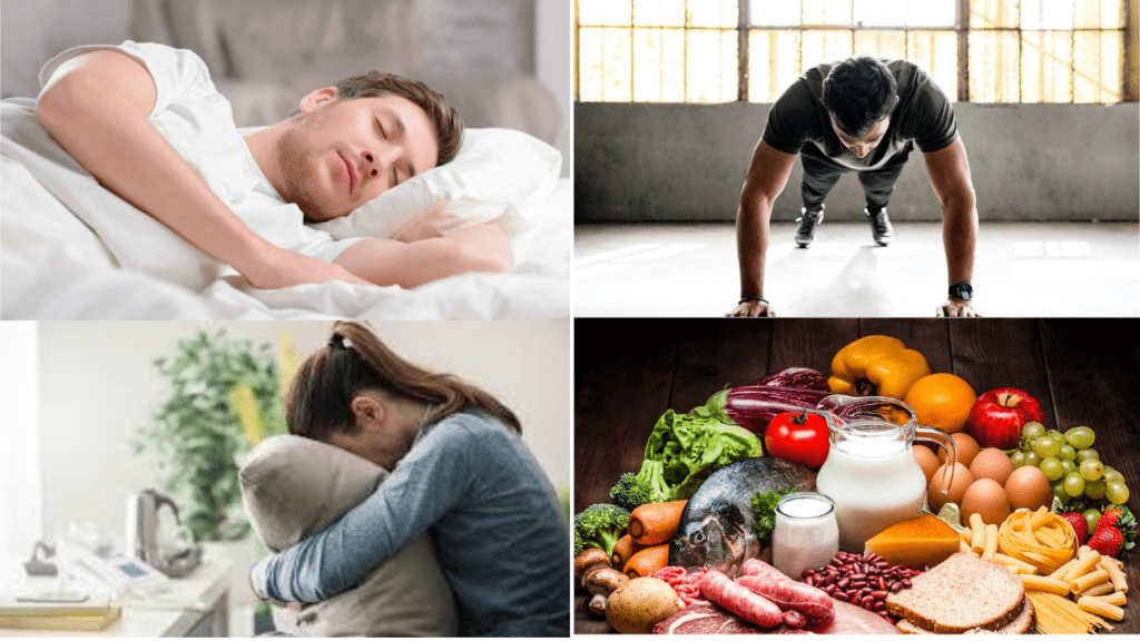 sleep exercise diet stress control