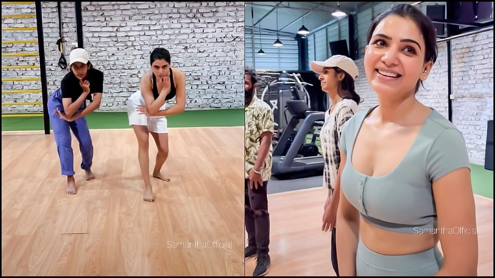 Samantha doing a dance rehearsal video for the song Oo Solriya Mama has gone viral