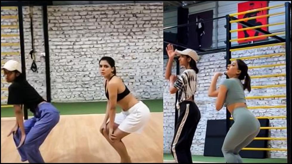 Samantha rehearsal video for the song Oo Solriya Mama has gone viral
