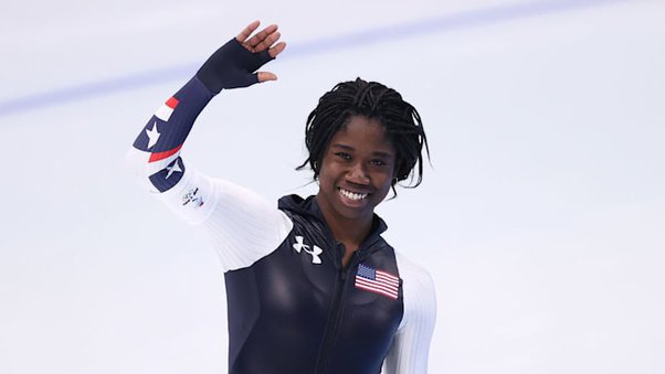 First Black Female Speed Skater to win a Gold Medal at the Winter Olympics