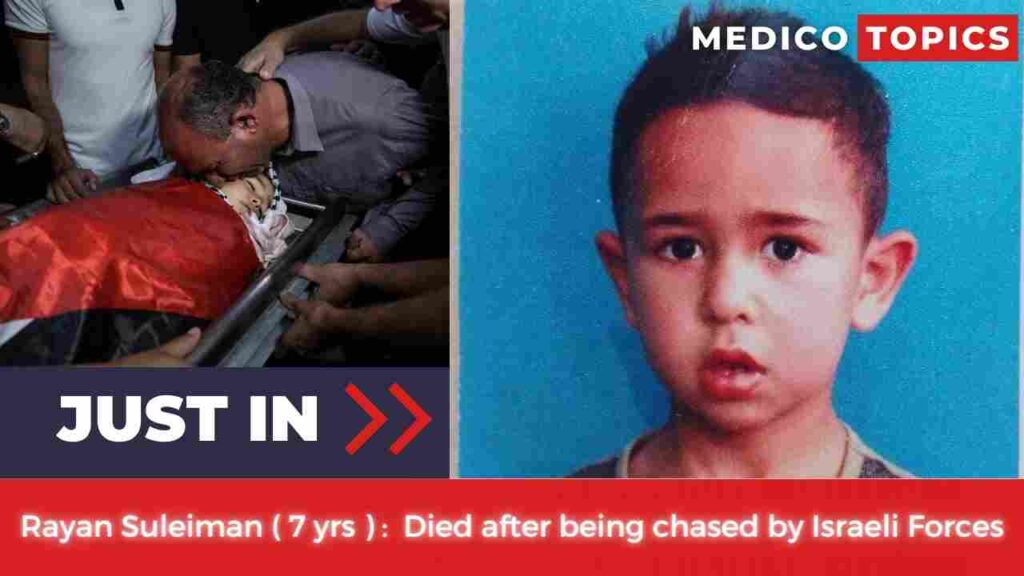 Who was Rayan Suleiman? How did the Palestinian boy die? Cause of death Revealed
