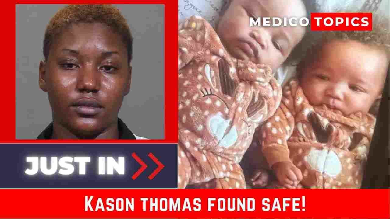 Kason Thomas, the 5-month-old baby who was kidnapped with his twin while inside a car that was stolen Monday, was found secure and alive in Indianapolis on Thursday, just hours after the suspect was taken into custody, according to a statement from the Columbus Division of Police.