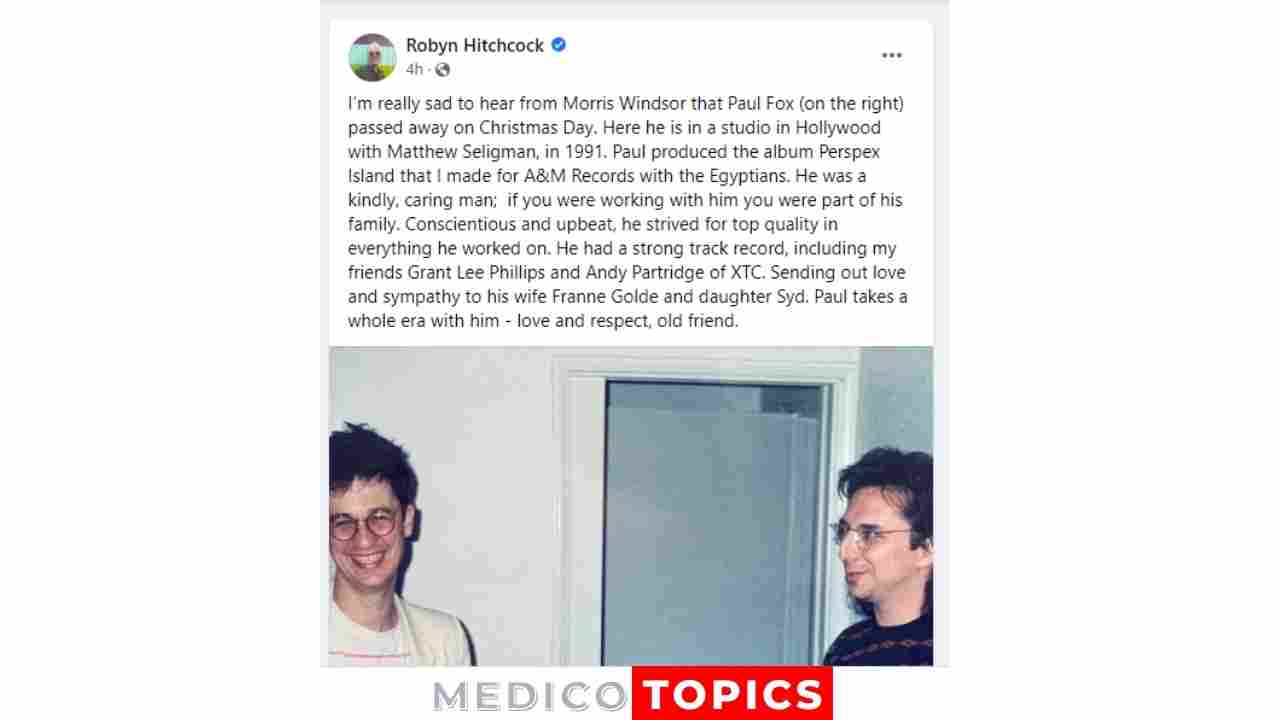 How did Paul Fox die? American record producer cause of death Explained