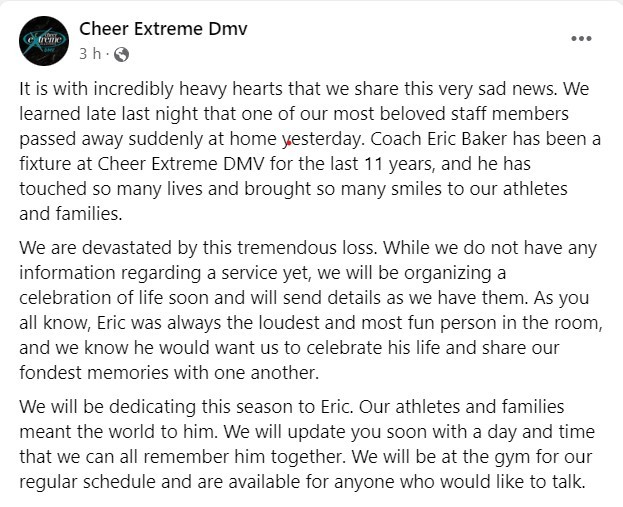 How Did Eric Baker Die? Coach Cause of Death Explained
