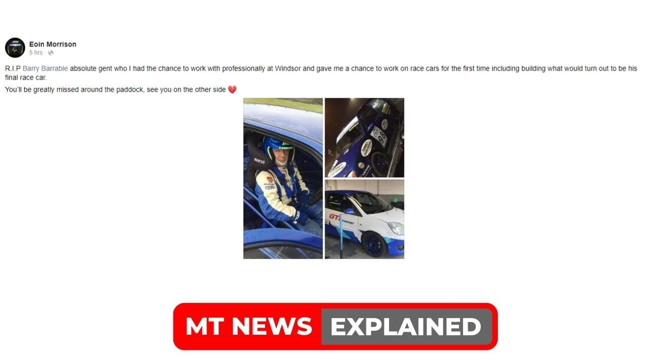 How did Barry Barrable die? British racing driver cause of death ...