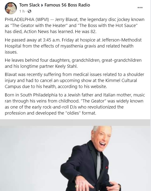 How did Jerry Blavat die? Iconic Philadelphia disc Jockey Cause of death Explained