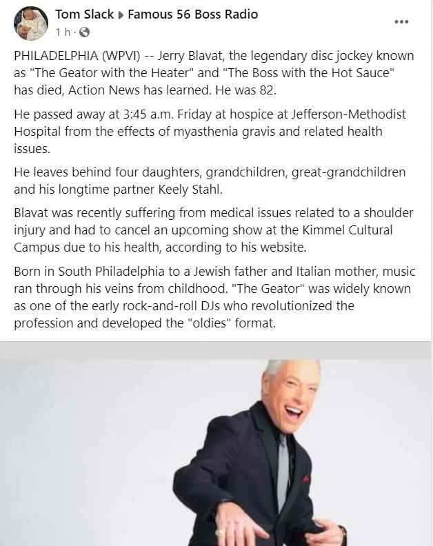 How did Jerry Blavat die? Iconic Philadelphia disc Jockey Cause of death Explained