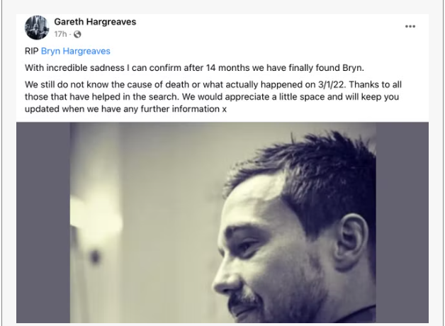 Missing Update: What happened to Bryn Hargreaves? Cause of death Explained