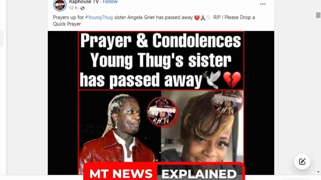 Young Thug's sister Angela Grier 