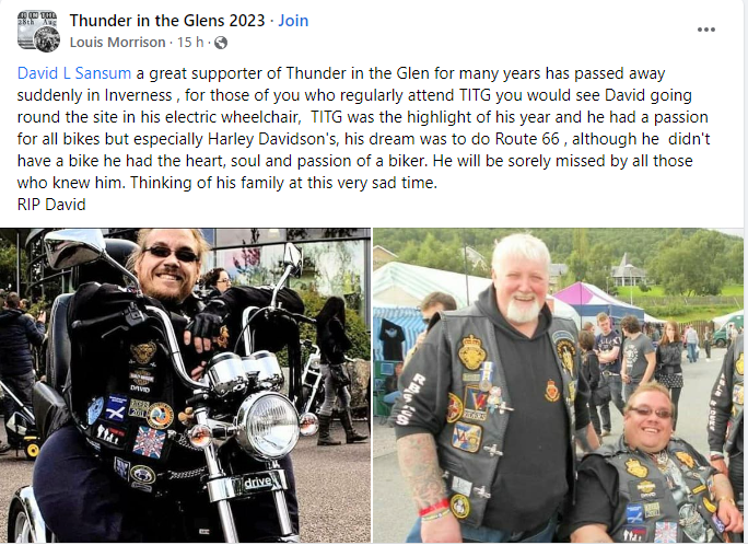 How did David Sansum die? Well-Known Biker Cause of Death and Obituary