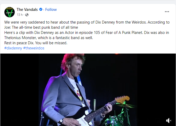 How did Dix Denney die? Guitarist and Co-founder of the weirdos Cause of death and Obituary
