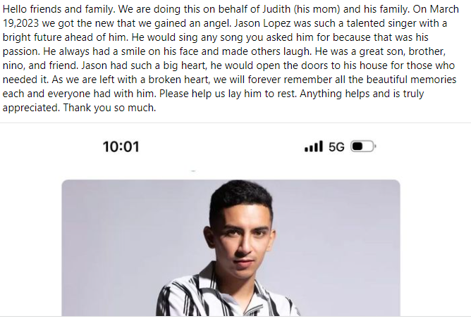 Rancho Humilde Poder Asignado Singer, Jason Lopez, Dies in Tragic Shooting