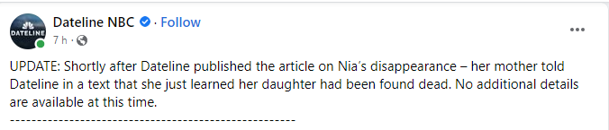 Nia Sandra Rash found dead after missing, What happened to the 25 year old Penn Hills woman