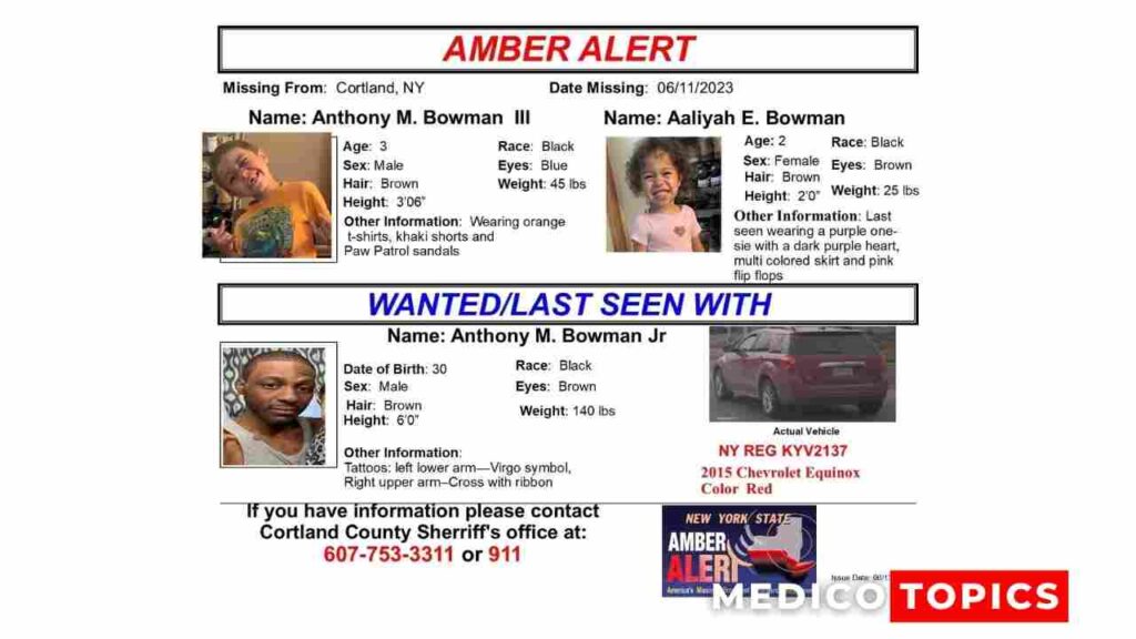 Anthony & Aaliyah Bowman are missing in Cortland