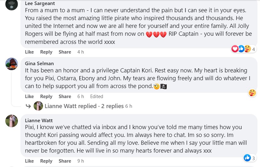 OUTPOURING TRIBUTES TO CAPTAIN KORI FROM ALL OVER THE WORLD